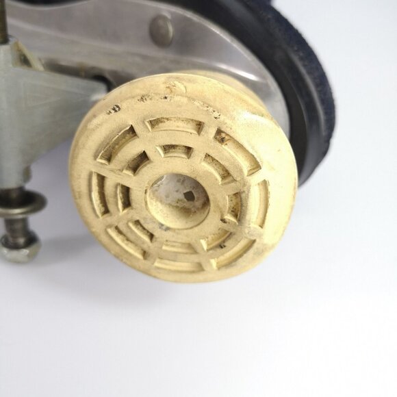 Vintage Suede Roller Skate Boots Navy Blue Dominion Women's Size 6 1980's - Picture 11 of 12